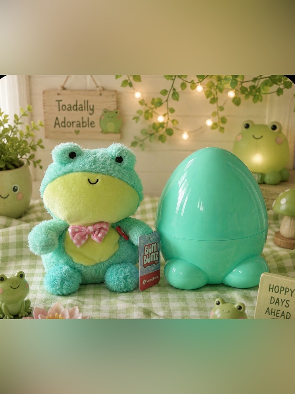BumBumz 🐸 Spring Frog Plush and Egg Container